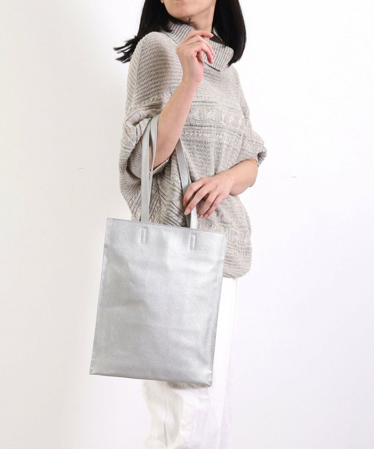 【COO SPECIAL WEEK】 收縮皮革 Simple Flat Tote Bag / A4 Compatible